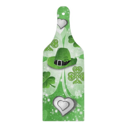 Planche à découper en verre Bonne fête de la Saint (Devant)