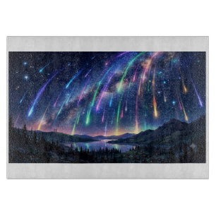 Planche à découper en verre ciel nocturne Aurore B