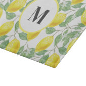 Planche à découper en verre citron (Coin)