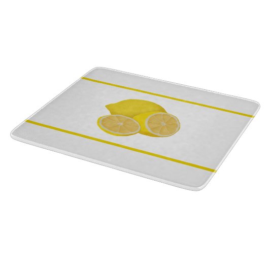 Planche à découper en verre citron (Coin)