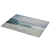 Planche à découper en verre d'art de plage avec va (Coin)
