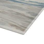 Planche à découper en verre d'art de plage avec va (Coin)