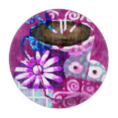 Planche à découper en verre de 12 po avec café Abs (Devant)