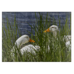 Planche à découper en verre de canard