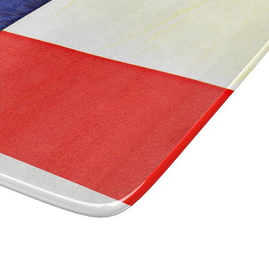 Planche à découper en verre de drapeau du Texas (Coin)