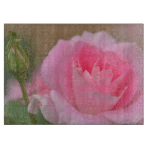 Planche à découper en verre de Fleur Rose