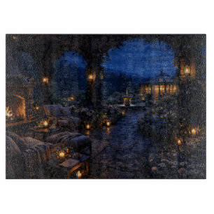Planche à découper en verre de la terrasse du pavi