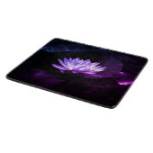 Planche à découper en verre de Lotus violet (Coin)