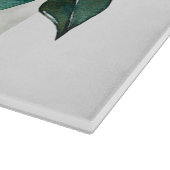 Planche à découper en verre de Magnolias blanc (Coin)