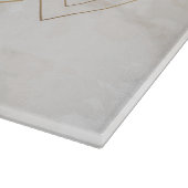 Planche à découper en verre de marbre élégant 15" (Coin)