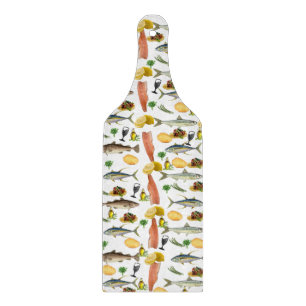Planche à découper en verre de poisson
