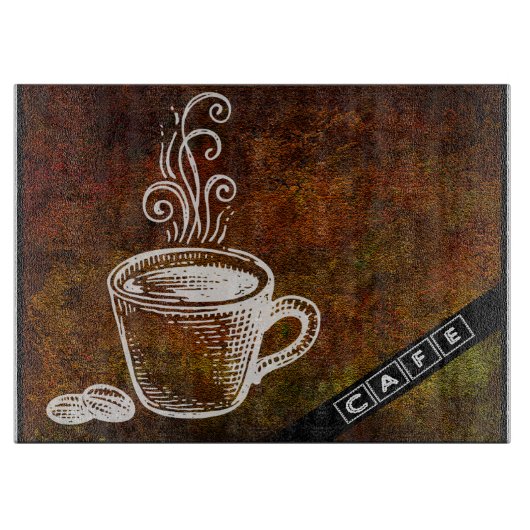 Planche à découper en verre décoratif (Devant)