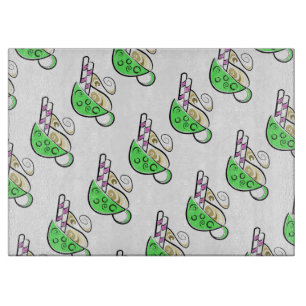 Planche à découper en verre décoratif/boisson chau