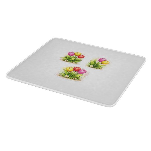 Planche à découper en verre décorative en forme de (Coin)
