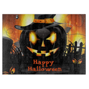 Planche à découper en verre décorative Halloween/C