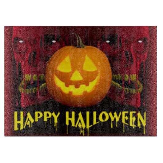 Planche à découper en verre décorative Halloween/C (Devant)