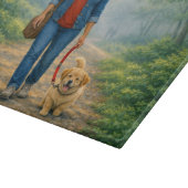 Planche à découper en verre décorative "Promenade (Coin)