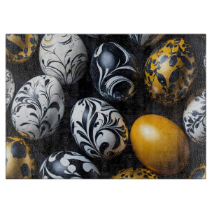 Planche à découper en verre "Eggstraordinary Swirl