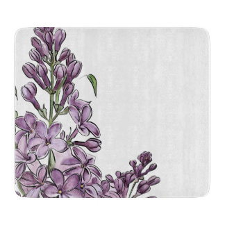 Planche à découper en verre élégante à motif de li