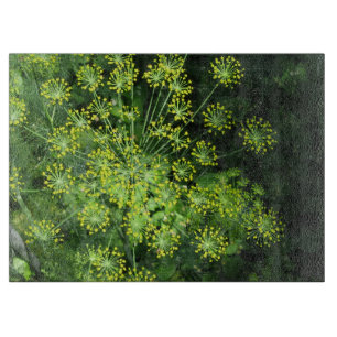Planche à découper en verre Fleur d'aneth