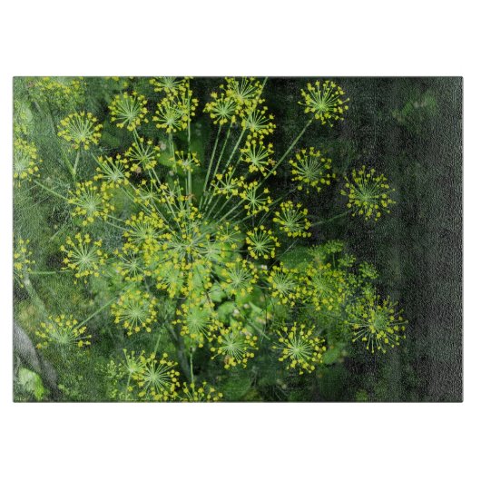 Planche à découper en verre Fleur d'aneth (Devant)
