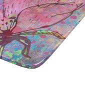 Planche à découper en verre Fleur rose (Coin)