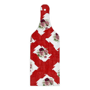 Planche à Découper en Verre Floral