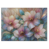 Planche à découper en verre floral de luxe (Devant)
