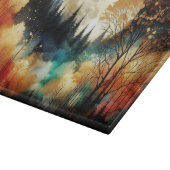 Planche à découper en verre Forêt au clair de lune (Coin)