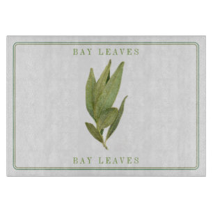 Planche à découper en verre FRESH BAY LEAVES 11x8