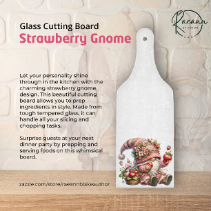 Planche à découper en verre Gnome Fraise