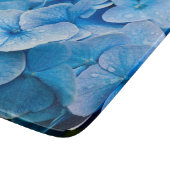 Planche à découper en verre Hydrangea Bleue (Coin)