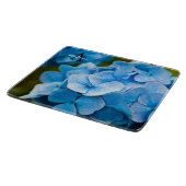 Planche à découper en verre Hydrangea Bleue (Coin)