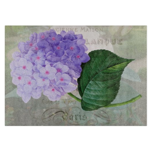 Planche à découper en verre Hydrangea Violet Redou (Devant)