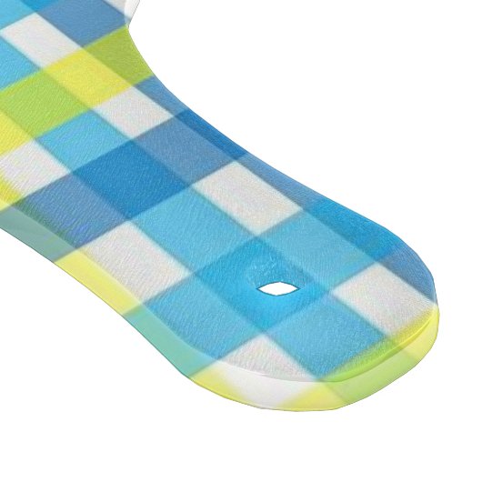 Planche à découper en verre Jaune Bleu Plaid (Coin)