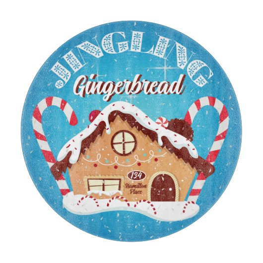 Planche à découper en verre Jingling Gingerbread m (Devant)