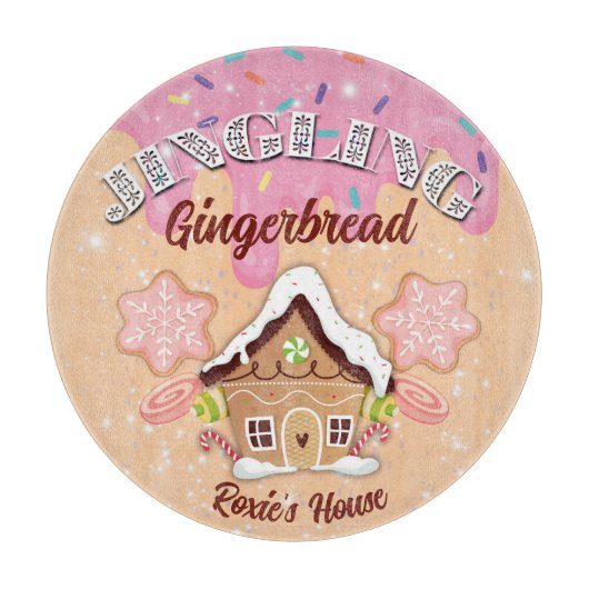 Planche à découper en verre Jingling Gingerbread m (Devant)