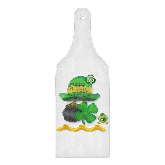 Planche à découper en verre Joyeuse St. Patrick (Devant)