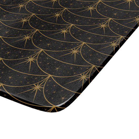 Planche à découper en verre Lune et étoiles (Coin)