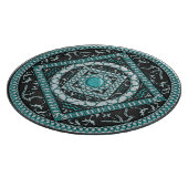 Planche à découper en verre Mandala du Verseau (Coin)