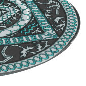 Planche à découper en verre Mandala du Verseau (Coin)