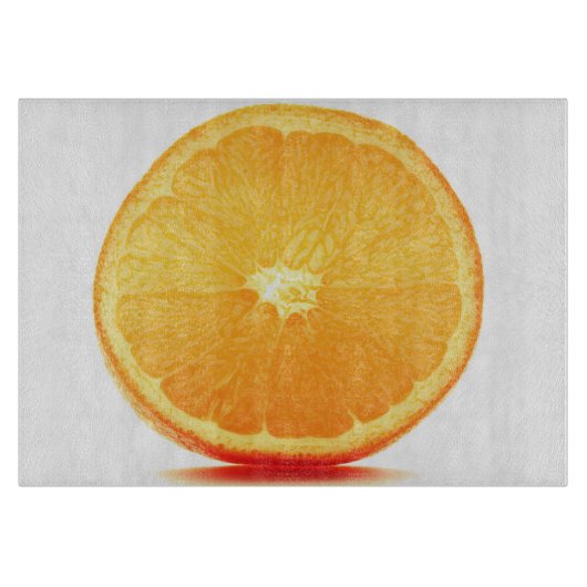 Planche à découper en verre orange (Devant)