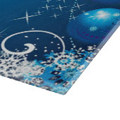 Planche à découper en verre/Ornements bleus (Coin)