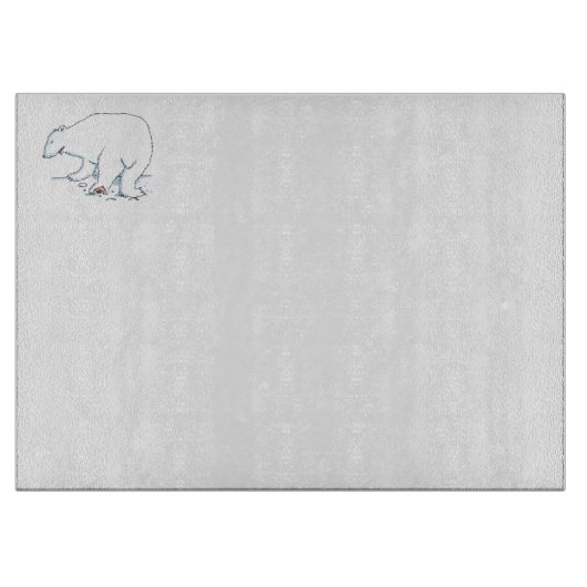 Planche à découper en verre Ours Polaire (Devant)