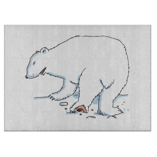 Planche à découper en verre Ours Polaire (Devant)