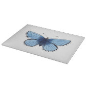 Planche à découper en verre - Papillon Bleu (Coin)
