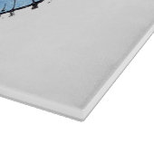 Planche à découper en verre - Papillon Bleu (Coin)