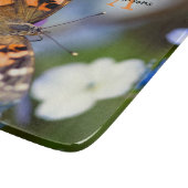 Planche à découper en verre papillon Dame peinte (Coin)