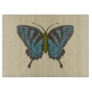 Planche à découper en verre Papillon Japonais