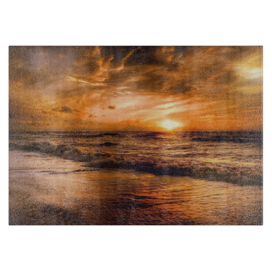 Planche à découper en verre Paysage de coucher de (Devant)